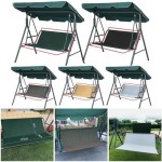 Garden swing seat cover, solid 600D Oxford fabric, waterproof covers, 115 x 48 x 48 cm, for 2 and 3seater (beige)